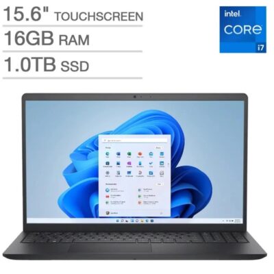 Dell 15 DC1520, 15.6"-Inch Touchscreen Display, Intel Core i7-1355U, 13th Gen, 16GB DDR4 RAM, 1TB M.2 SSD, Backlit Keyboard, Windows 11 Home